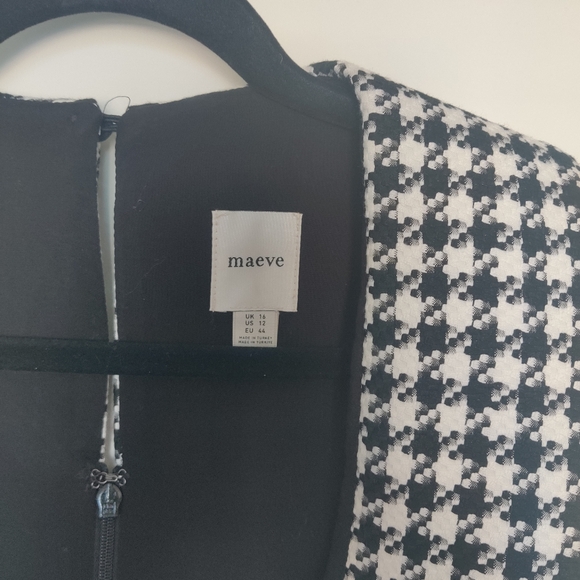 *Anthropologie Maeve Black & White Houndstooth Twofer Romper – NWT – 12 - Picture 6 of 11